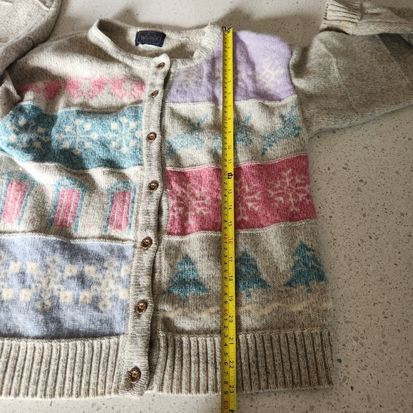 Vintage woolrich Christmas oversized grandma cardigan large - Picture 7 of 13